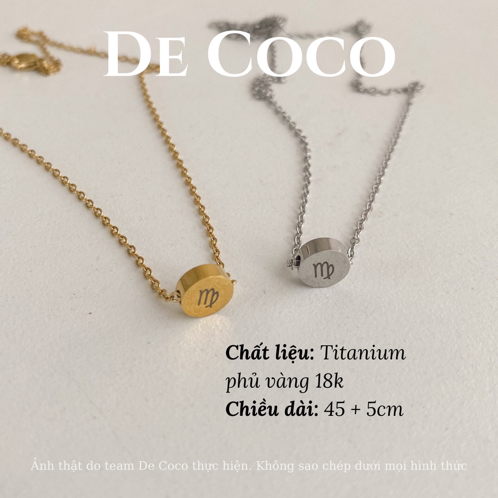 Dây chuyền nữ DECOCO ACC Zodiac mặt khắc cung hoàng đạo - Ảnh 4