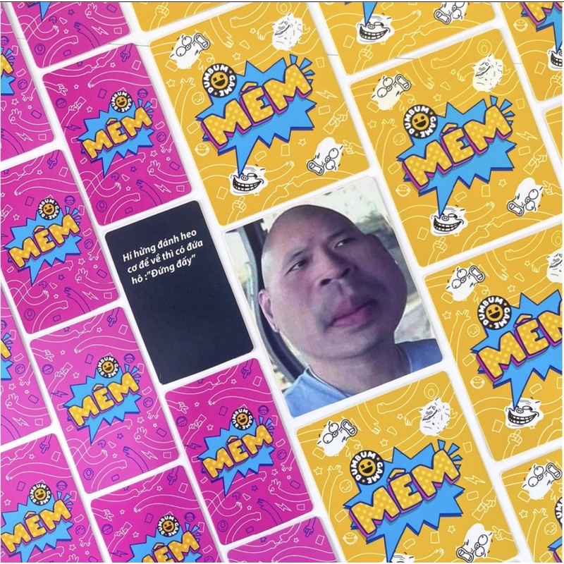 Bộ bài Mêm DumBum, boardgame meme hài hước chơi nhóm cùng bạn bè 150 lá - Ảnh 3