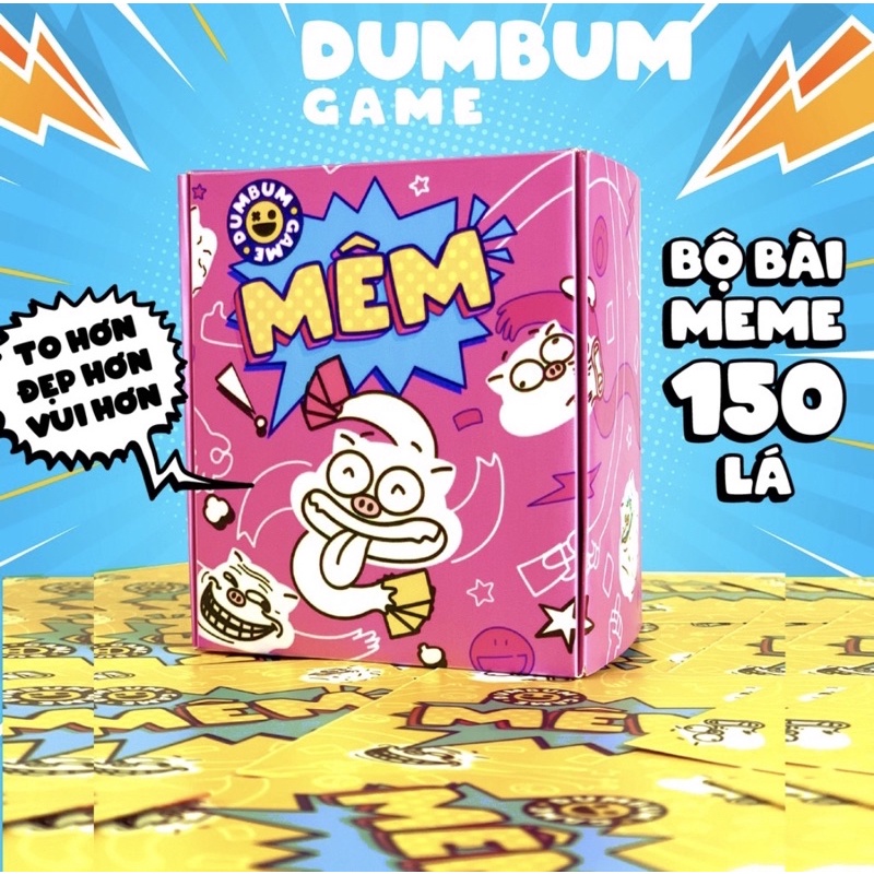 Bộ bài Mêm DumBum, boardgame meme hài hước chơi nhóm cùng bạn bè 150 lá - Ảnh 2