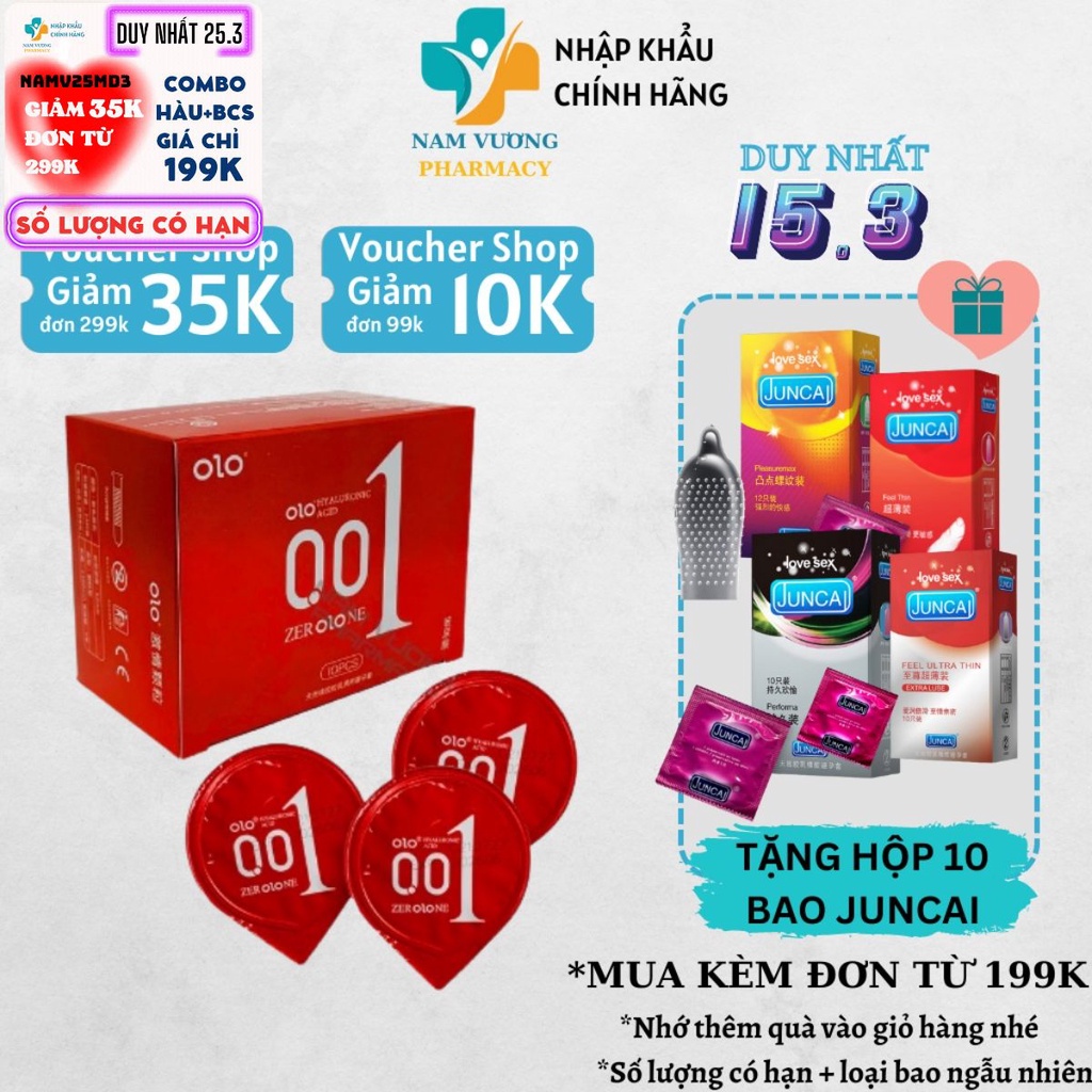 Bao Cao Su Olo Siêu Mỏng 001 Đỏ Nữ Thần Ấm Nóng,x2 Gel Bôi Trơn Truyền Nhiệt Tốt, Kéo Dài Thời Gian-hộp 10c - Ảnh 2