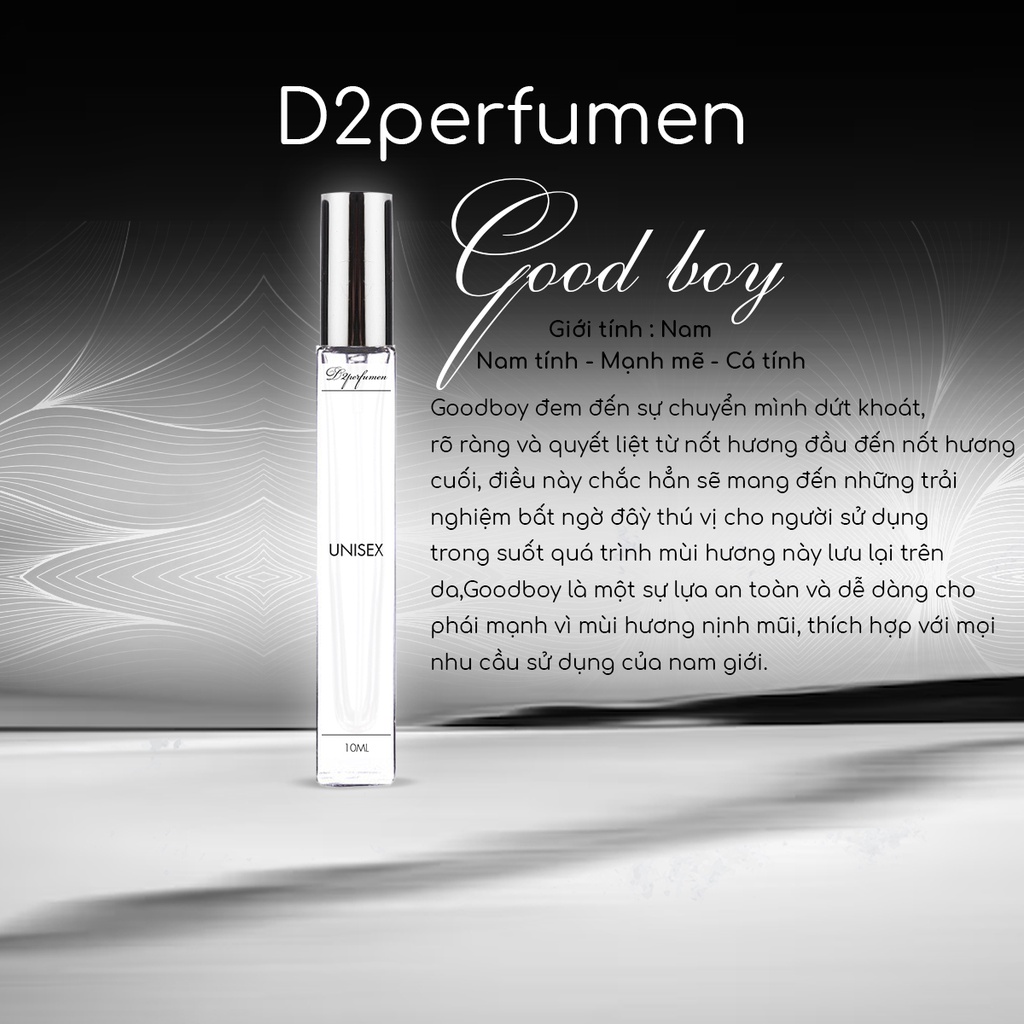 Nước Hoa Nam Good Boy Plus Nguyên Liệu Nhập Pháp Hương Thơm Thanh Mát, Lịch Lám, Điềm Tính, Dạng Xịt 10ml và 2ml - Ảnh 4