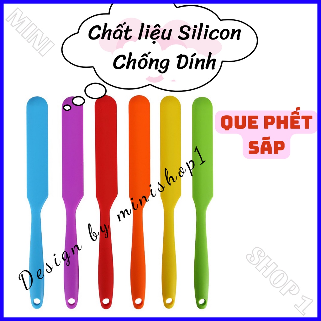 Que silicon phết sáp wax lông Chống Dính, Que lấy sáp quát handmade