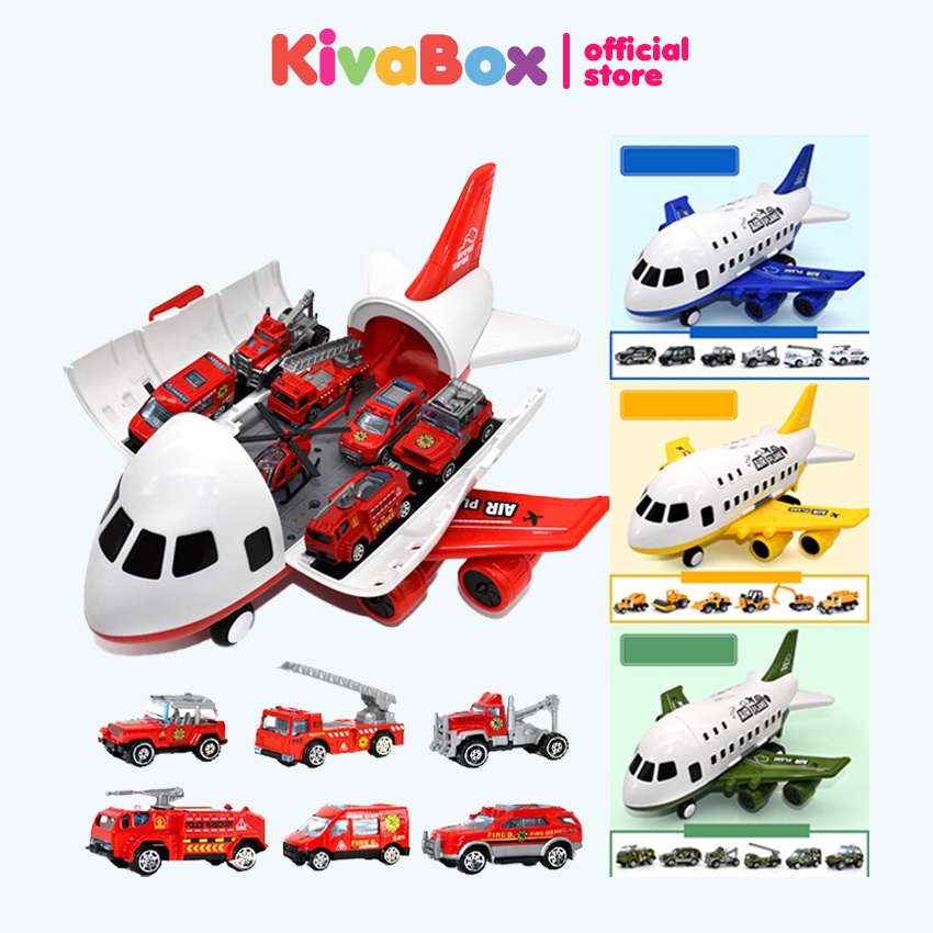 Máy bay đồ chơi mô hình cỡ lớn cho bé KIVABOX đa dạng màu sắc, chạy bánh đà