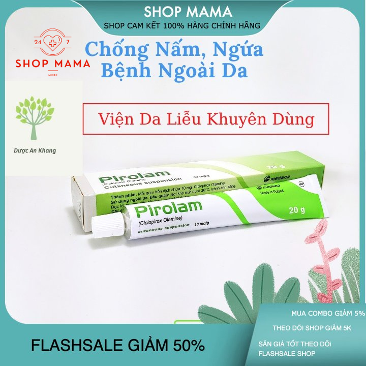 KEM BÔI PIROLAM Ciclopirox 20G XANH LÁ - Ảnh 2