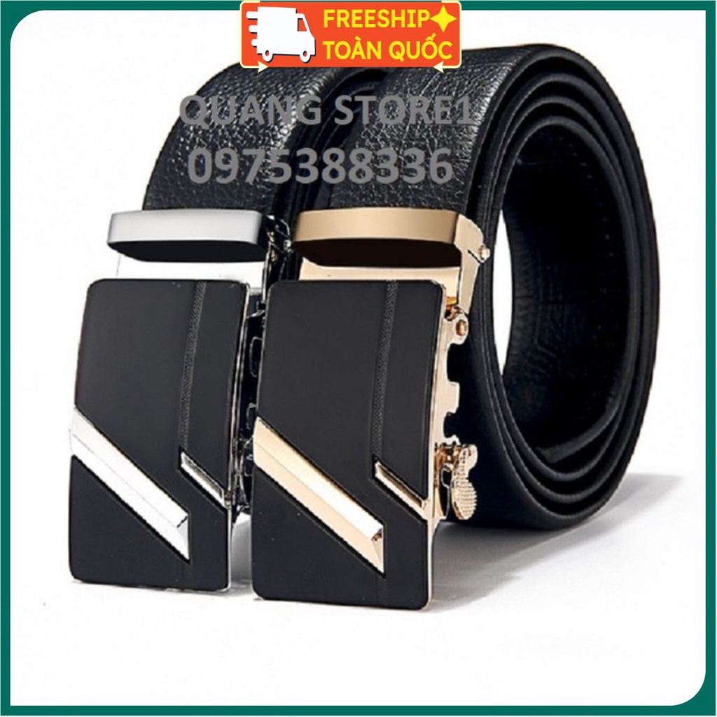 Thắt Lưng Da Nam Khóa Tự Động Cao Cấp Dây Nịt Nam Da Bò 100% Chính Hãng Baellerry Mạ Vàng Bạc Nam Tính GG-9K - Ảnh 2