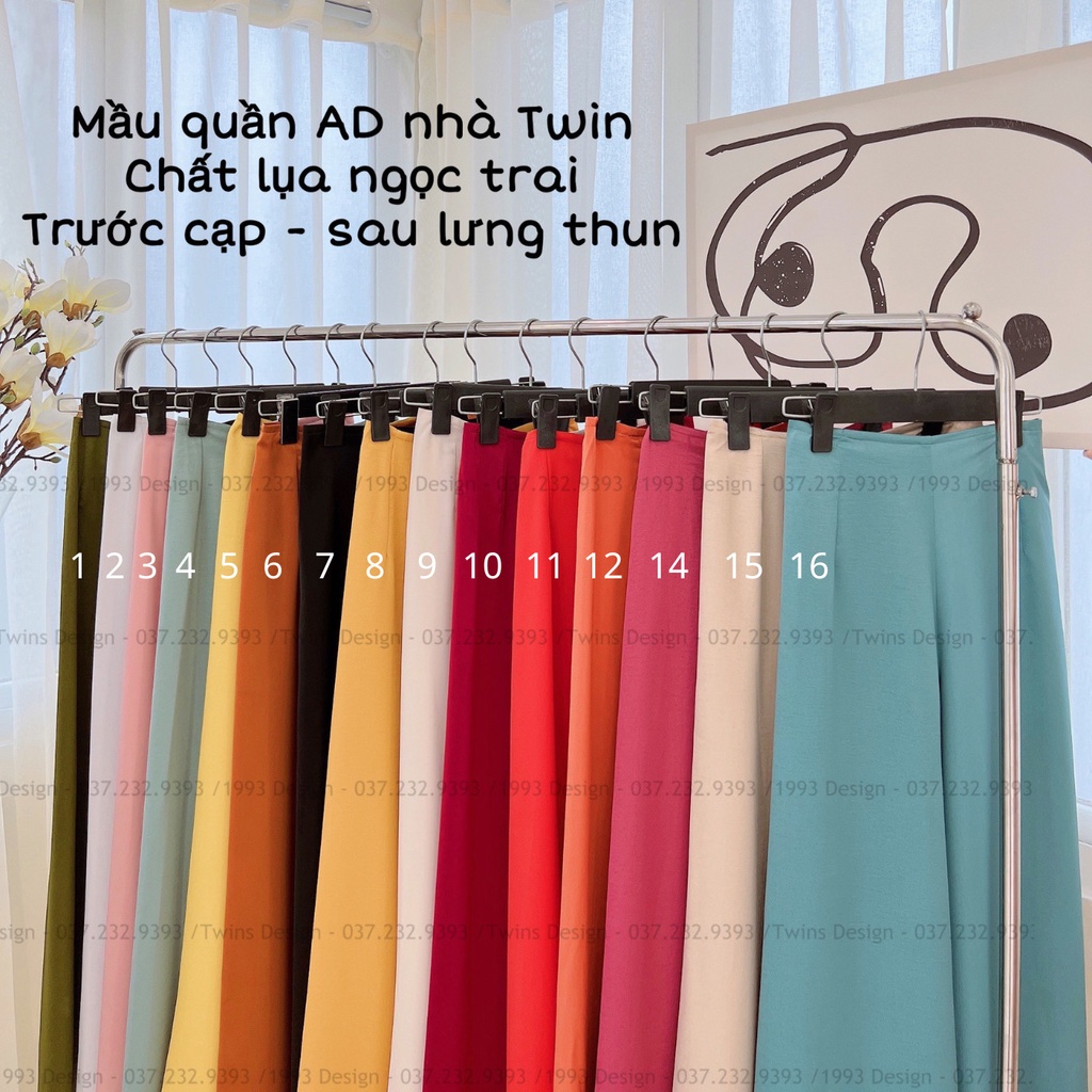Quần lụa, quần ống suông TWINS STORE nửa sau cạp chun, mặc cùng áo dài - Ảnh 2