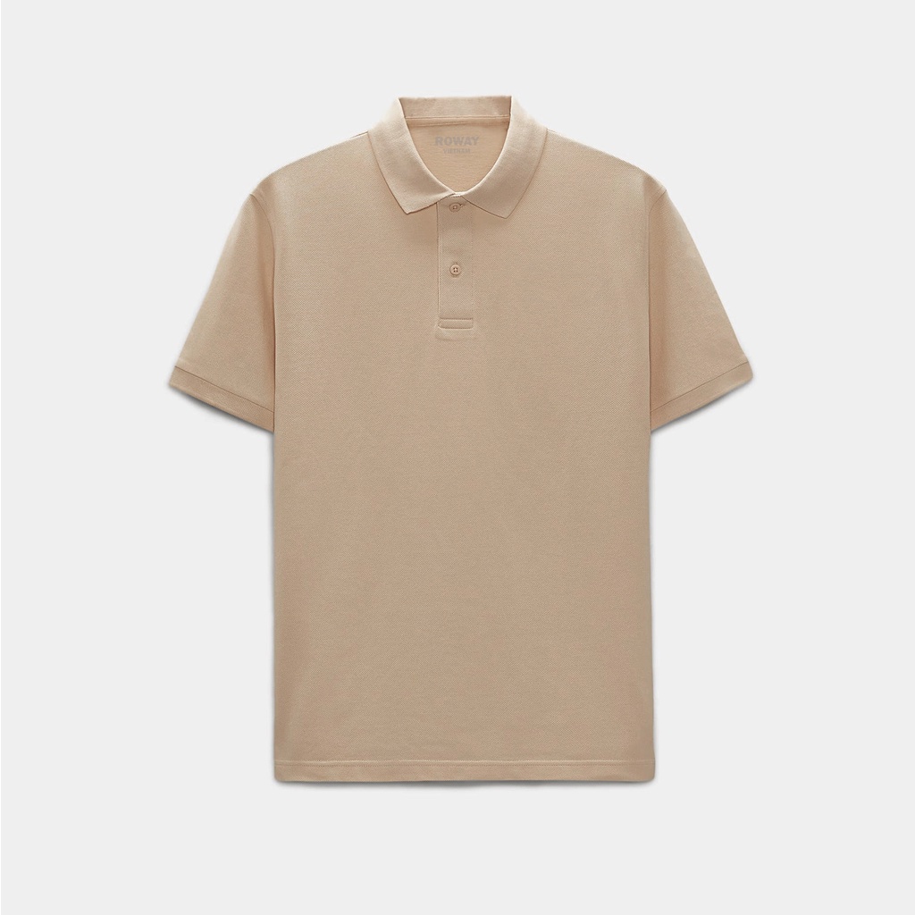Áo thun polo nam ROWAY cotton thoáng mát, thấm hút, không nhăn form regular, polo trơn - Ảnh 4