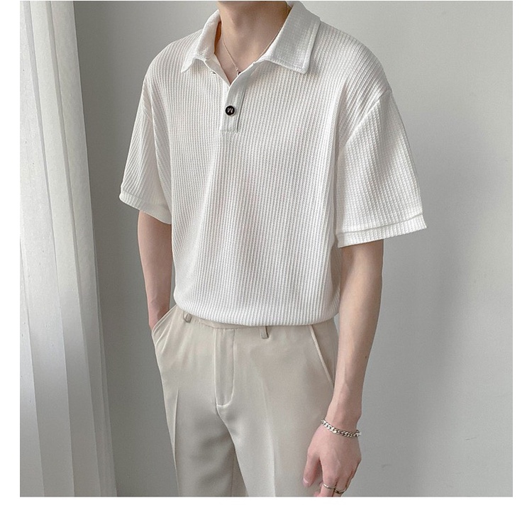 Áo Polo Unisex Cotton Tổ Ong Cao Cấp Trơn Thun Ngắn Tay - Dáng Hàn và Sang Trọng