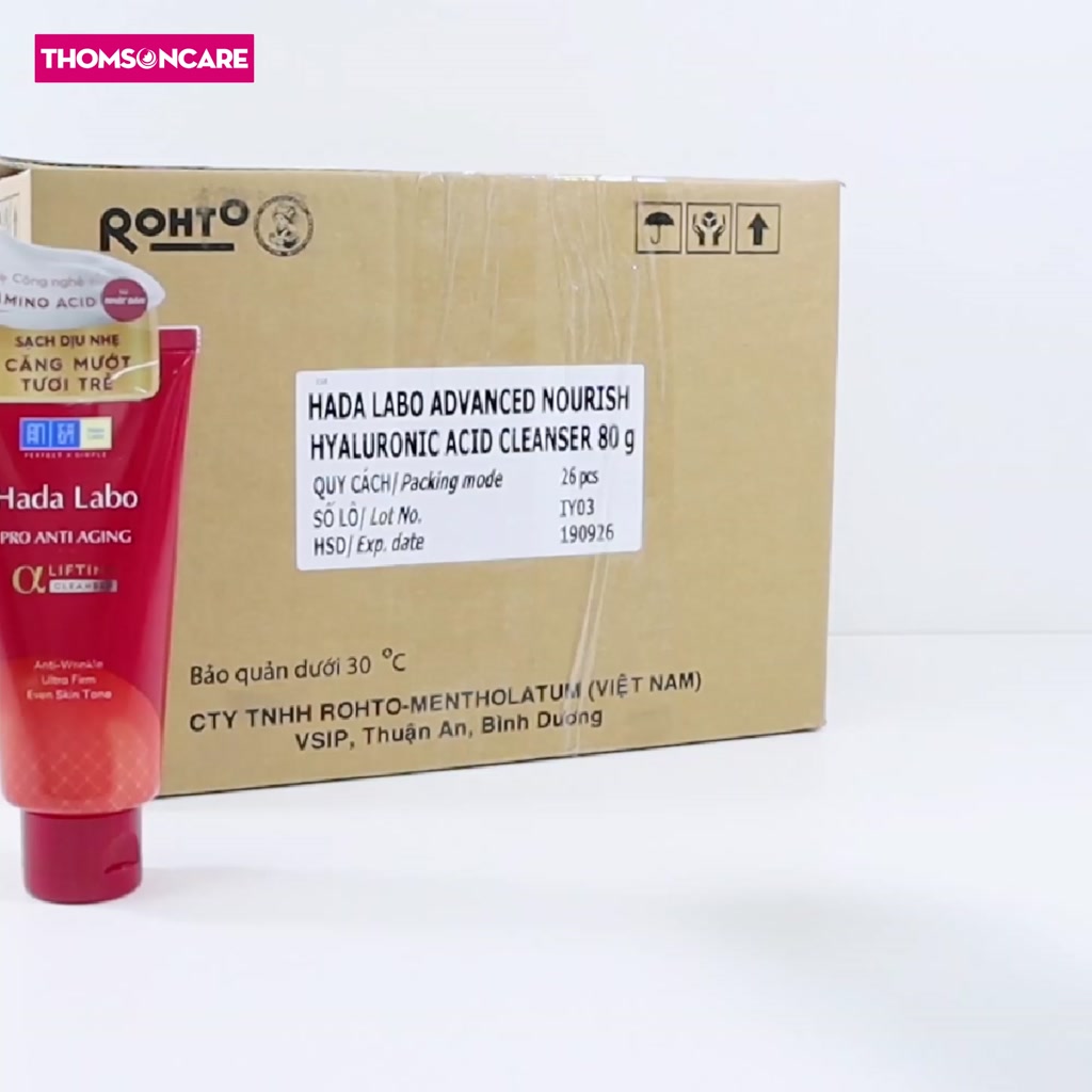 Sữa rửa mặt Hadalabo dưỡng ẩm, dưỡng trắng mờ nám, tàn nhang srm Hada Labo tuýp 80g