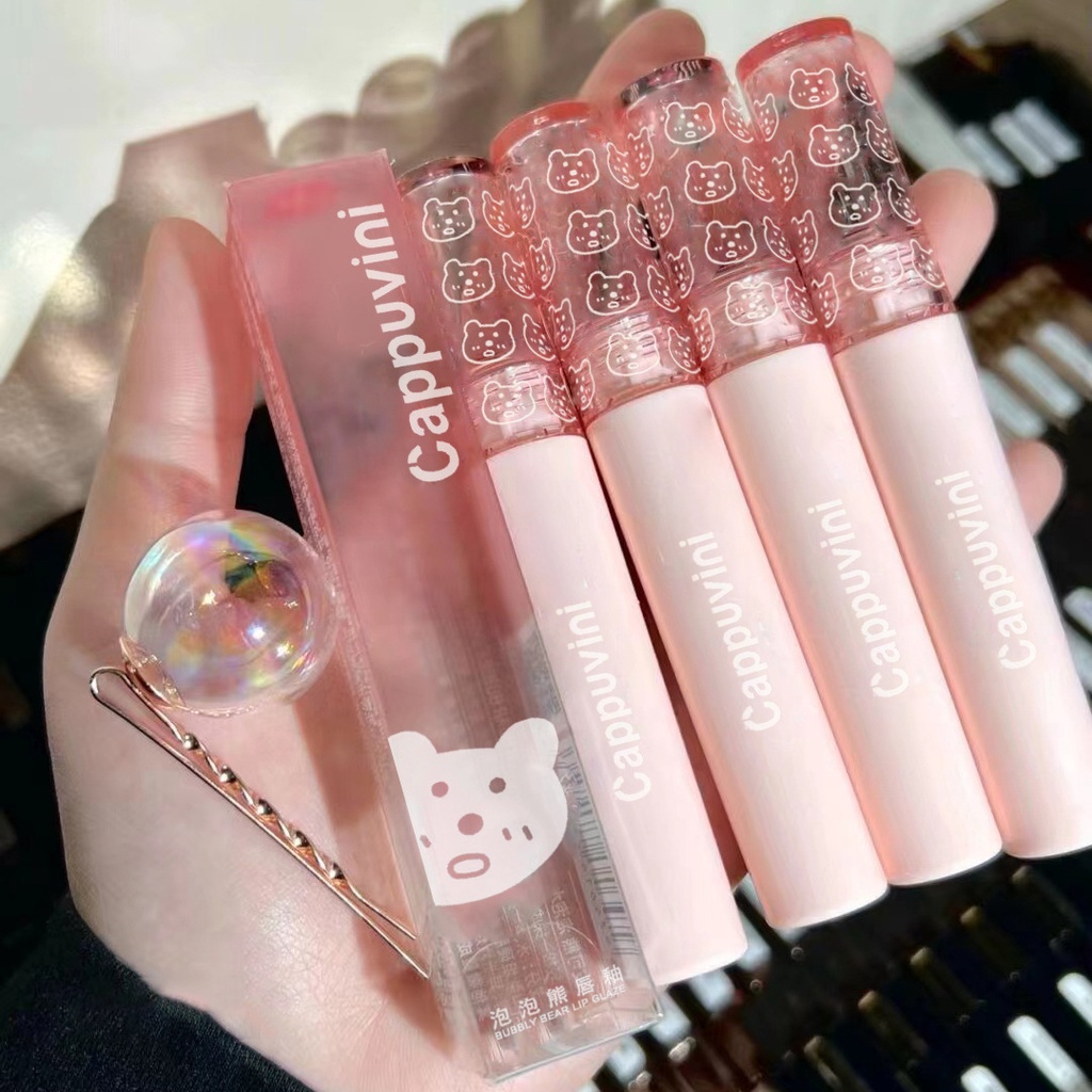 ⚡Son Bóng Cappuvini Dưỡng Ẩm Chống Thấm Không Dính Thấm Nước Chống Khô Môi Lâu Trôi Bong Son Bóng