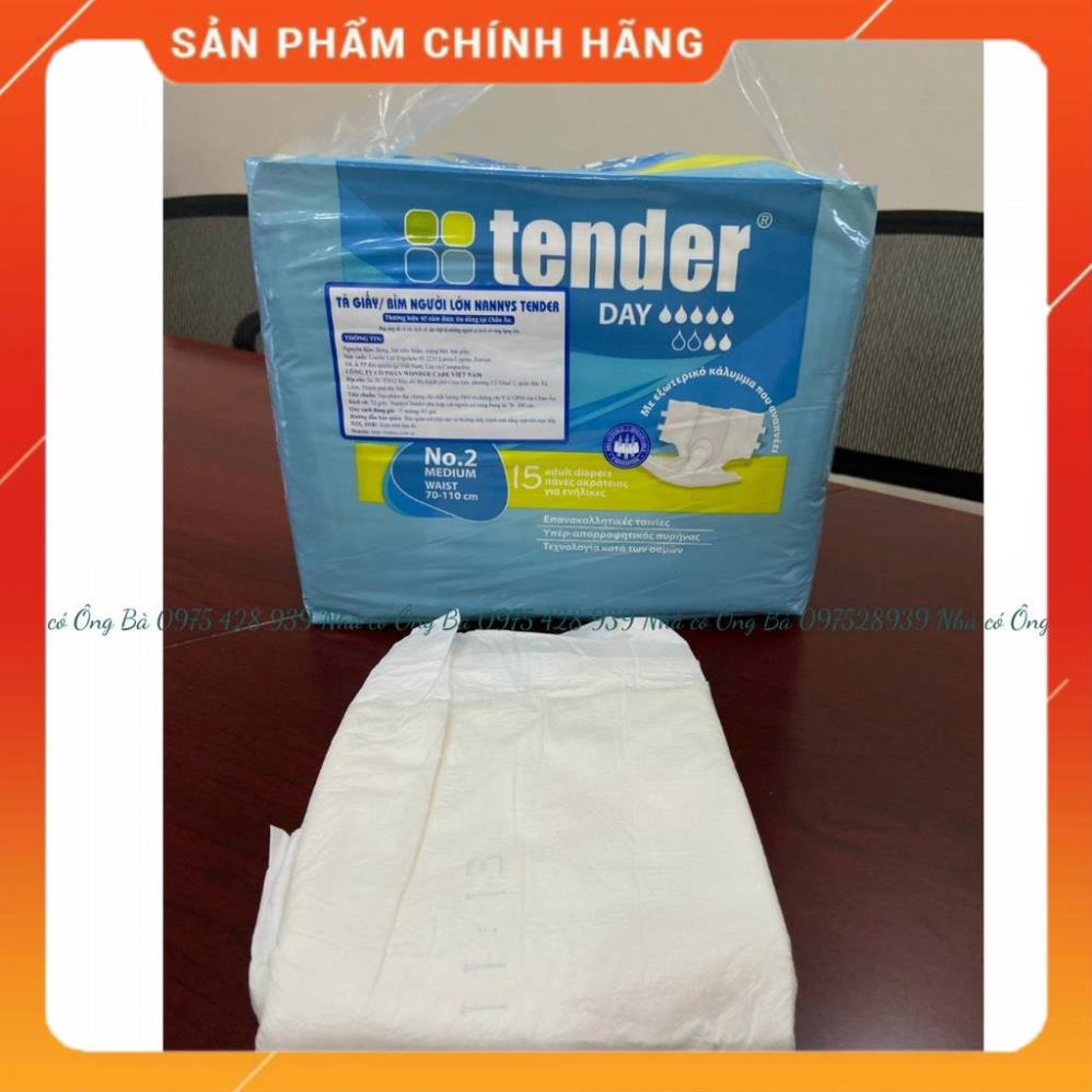 Tã bỉm DÁN người già TENDER 15 miếng Cho người lớn