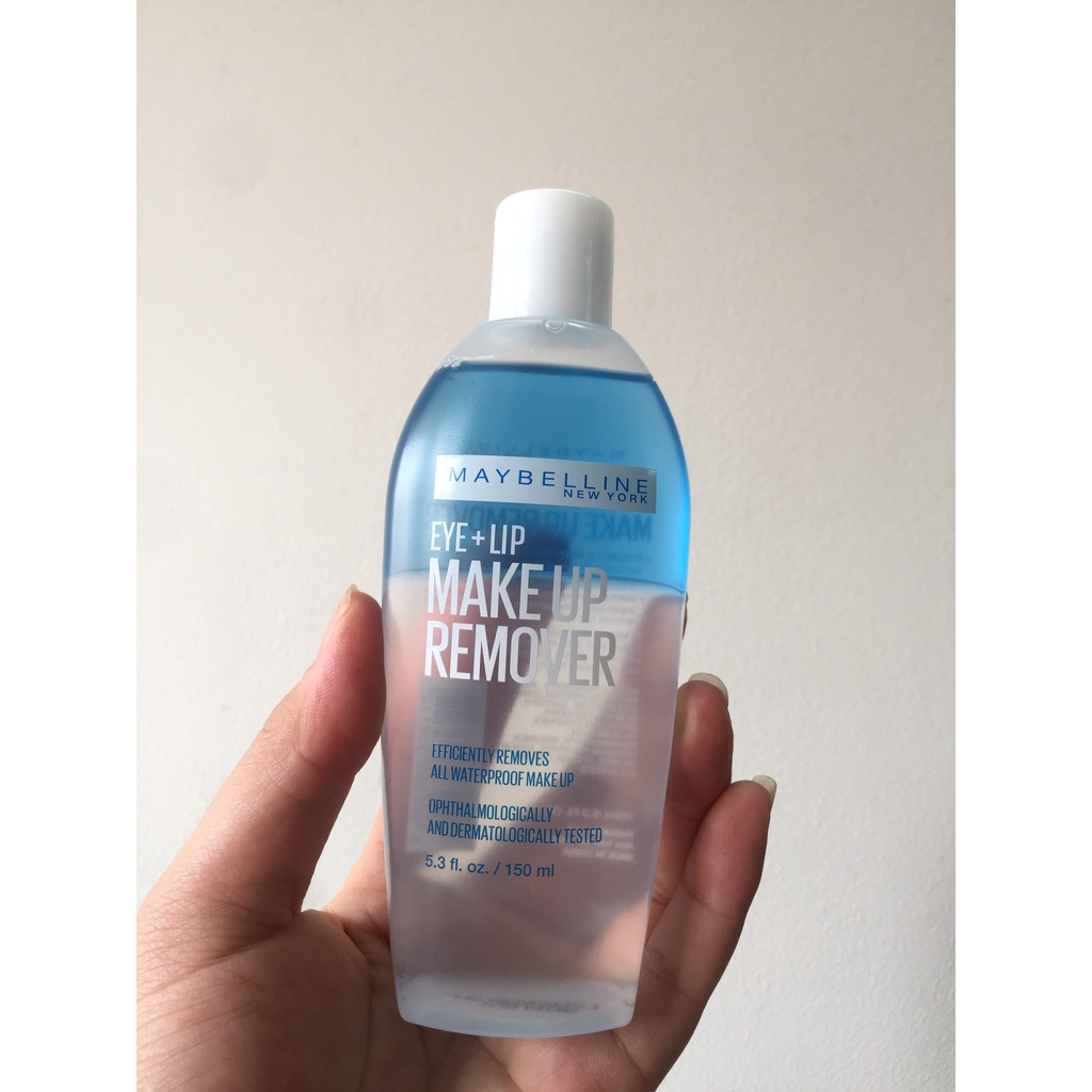 Nước Tẩy Trang Mắt và Môi Chuyên Dụng 2 lớp Maybelline New York Eye  Lip Makeup Remover 150ml - Mỹ Chính Hãng