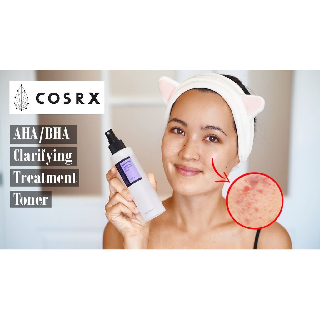 Nước hoa hồng Giảm Mụn, Cấp Ẩm Dưỡng Sáng Da COSRX AHA/BHA CLARIFYING TREATMENT TONER 150ml