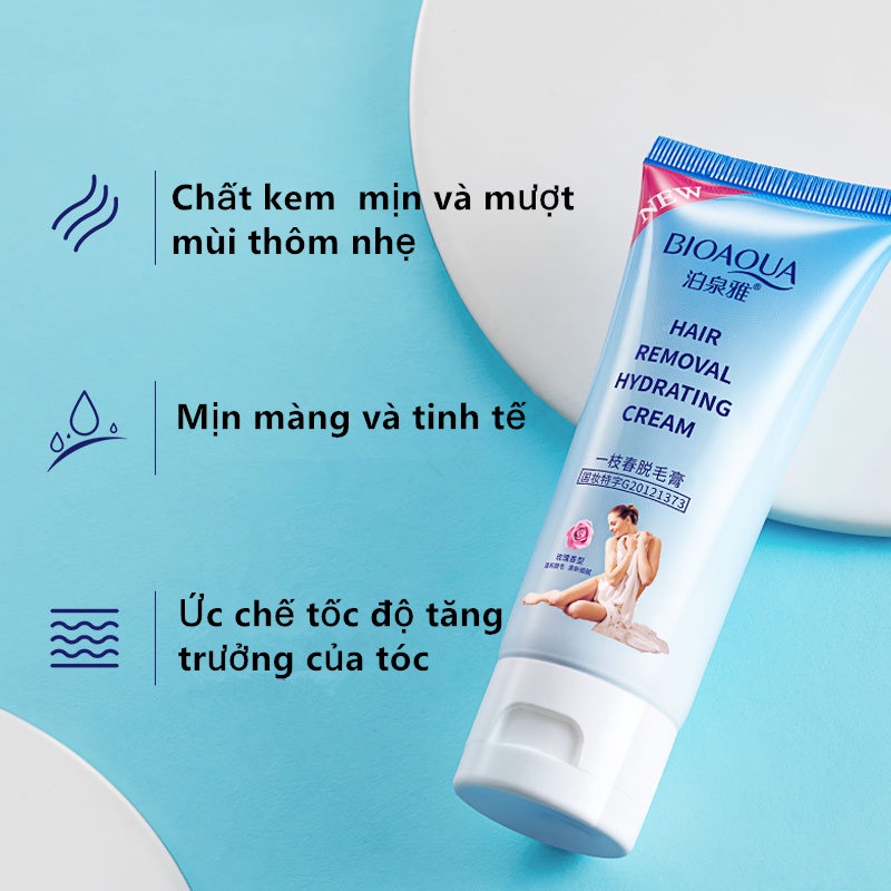 Kem tẩy lông nách vùng kín lông chân không gây kích ứng kem tẩy lông toàn thân sản phẩm chăm sóc da dịu nhẹ BIOAQUA Thích hợp cho da nhạy cảm