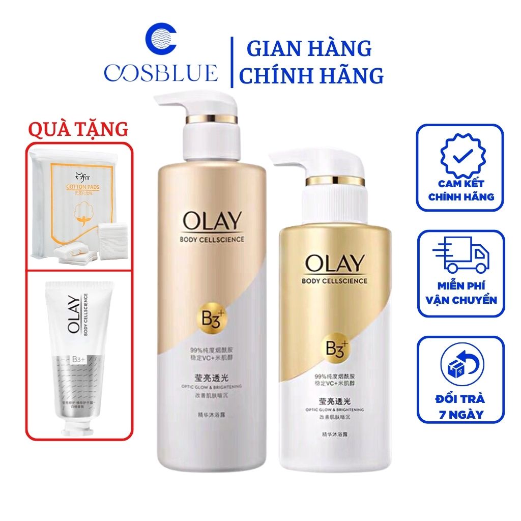 Sữa Tắm OLAY B3+Vitamin C 500ml Siêu Dưỡng Trắng Da, Cấp Ẩm Và Đàn Hồi Cho Da