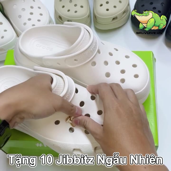 Dép Crocs Band Classic High Nữ Version 3 đế cao 7cm tặng 10 Jib ngẫu nhiên- Hàng chính hãng - Sấu vui vẻ Official – CCH3 - Ảnh 2