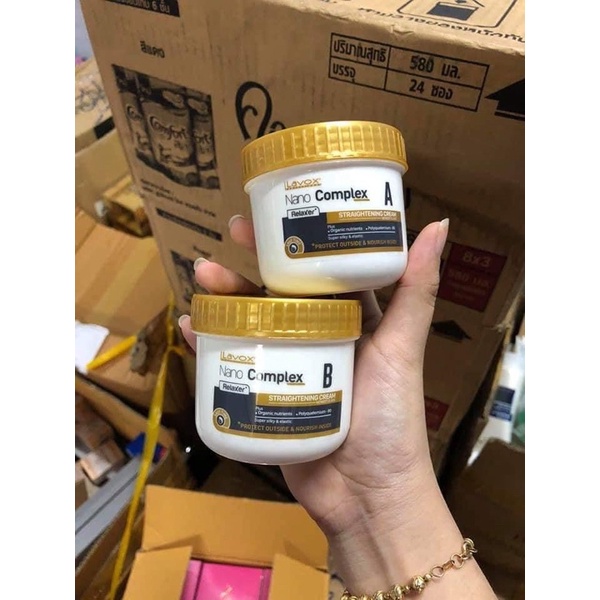 Thuốc Duỗi Tóc Tại Nhà Phục Hồi Tóc Lavox 150ml*2 Tặng Kèm Bao Tay Và Lược Chải Thuốc