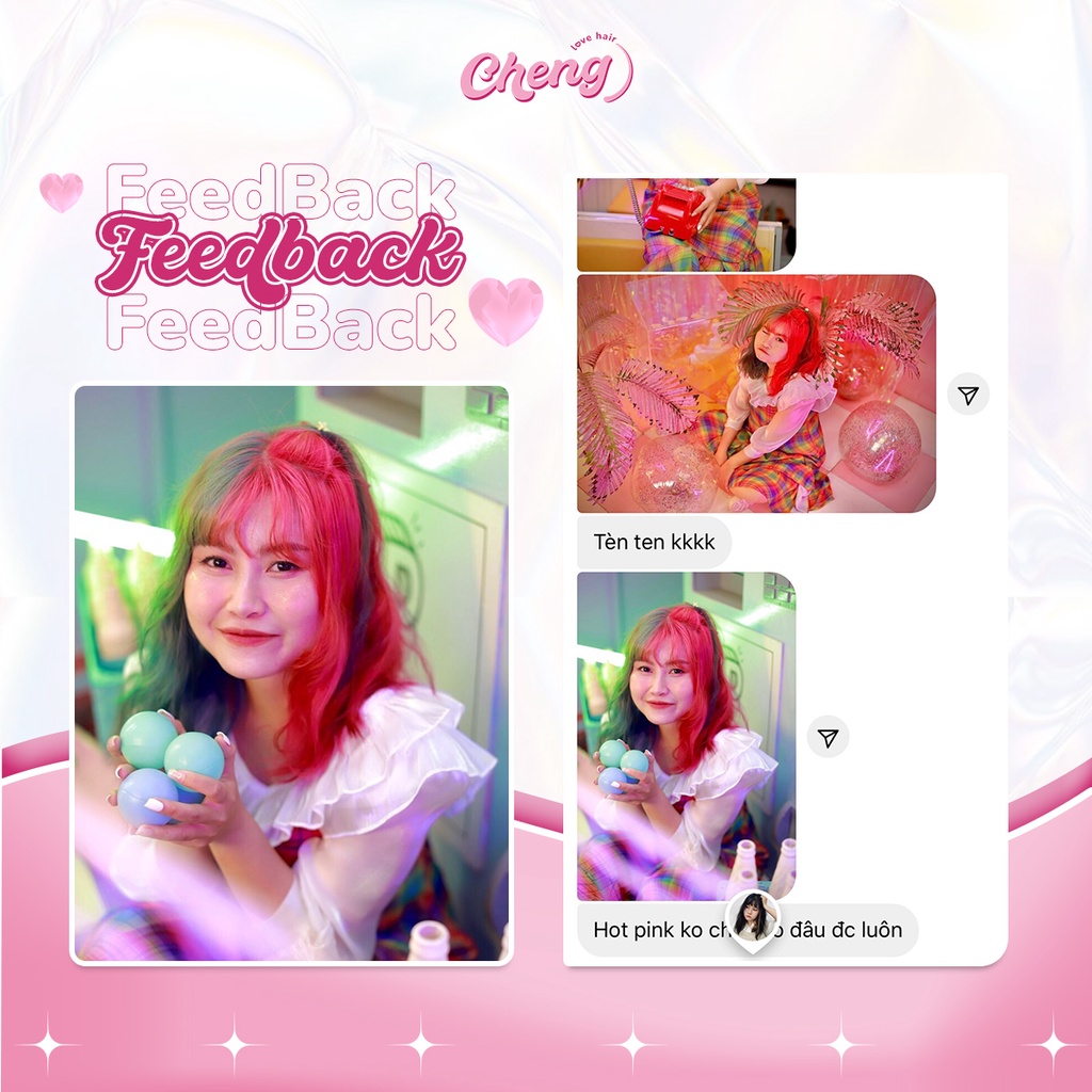 Thuốc Nhuộm Tóc HỒNG NEON Hot Pink  Chenglovehair, Chenglovehairs