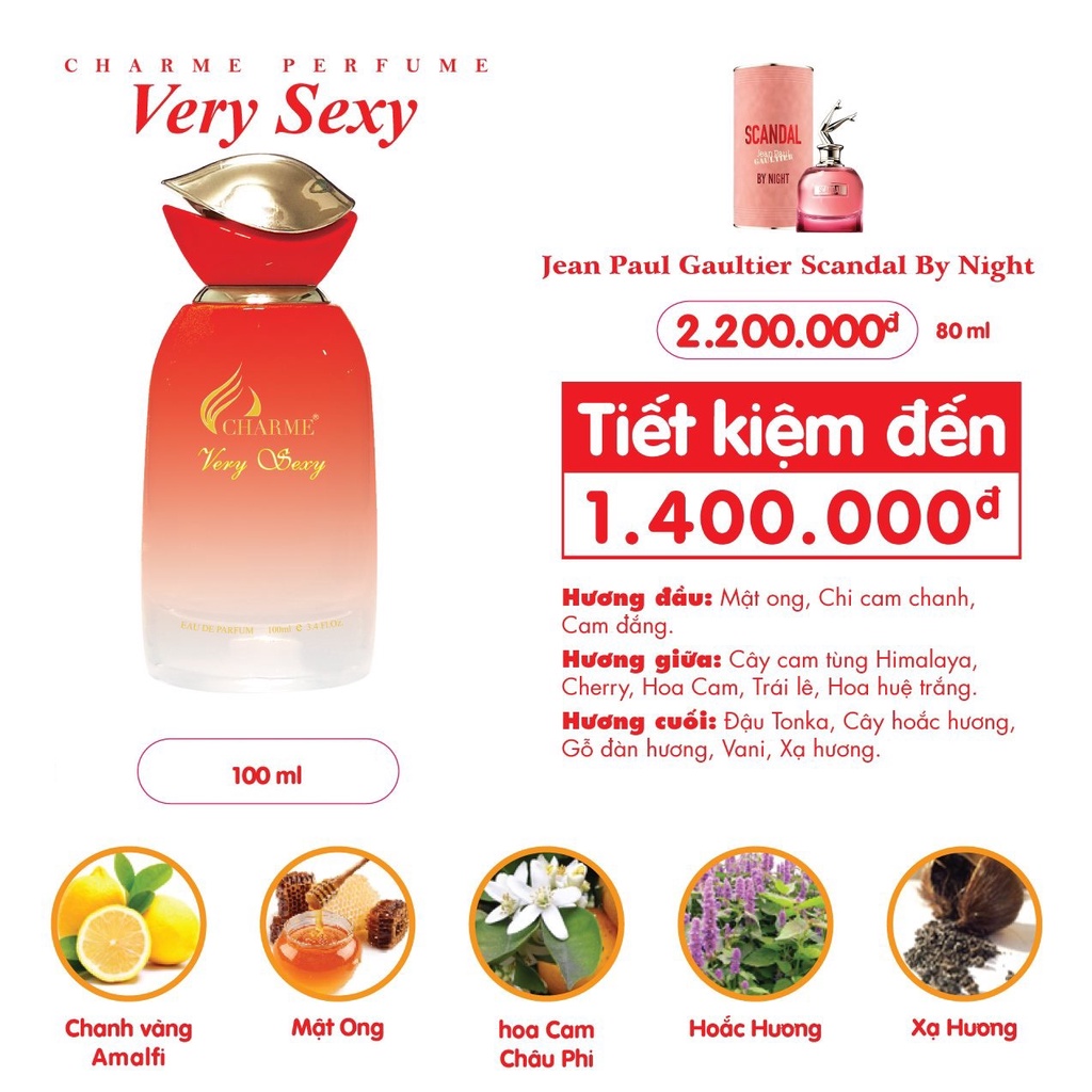 Nước hoa nữ Charme Very Sexy 10ml