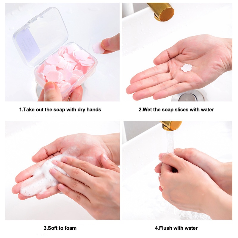 Xà Phòng Giấy Rửa Tay Mang Theo Đi Du Lịch Tiện Lợi - Ảnh 3