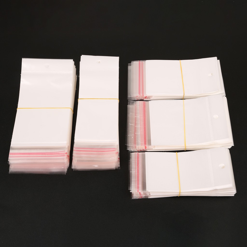 BEADIA Set 100 Túi Nhựa Trong Suốt Đựng Trang Sức