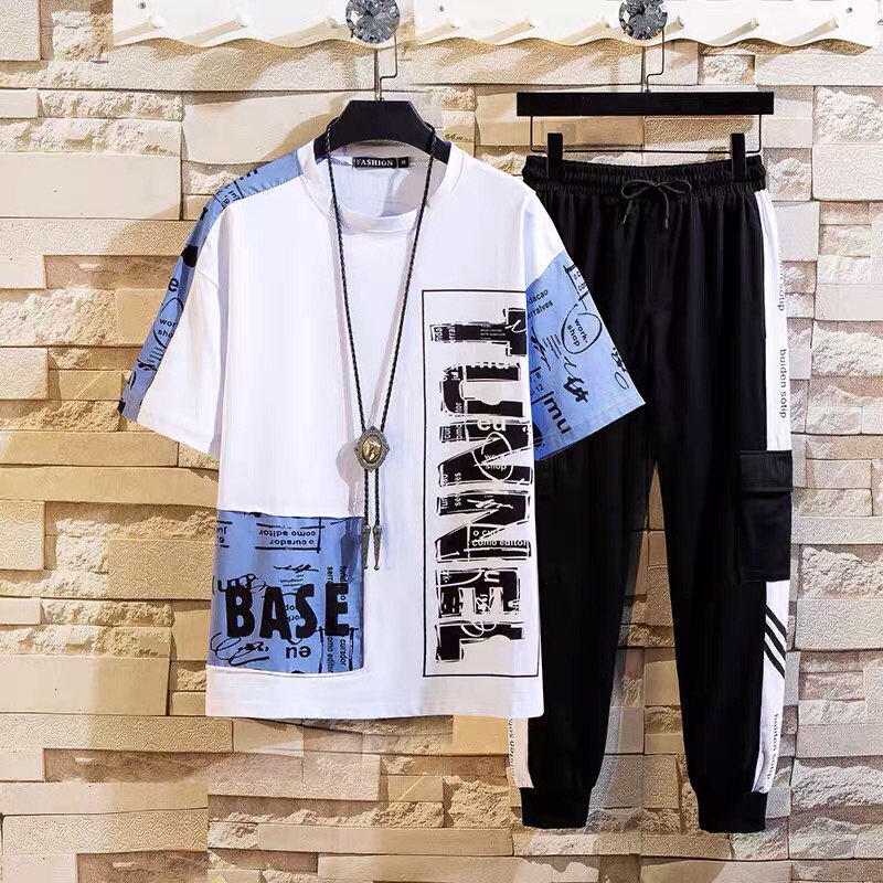 Bộ Quần Áo Thể Thao Nam Mùa Hè TUNNEL, Tay Ngắn, Kết Hợp Quần Jogger Dài Bo Gấu - SET NAM 90000183