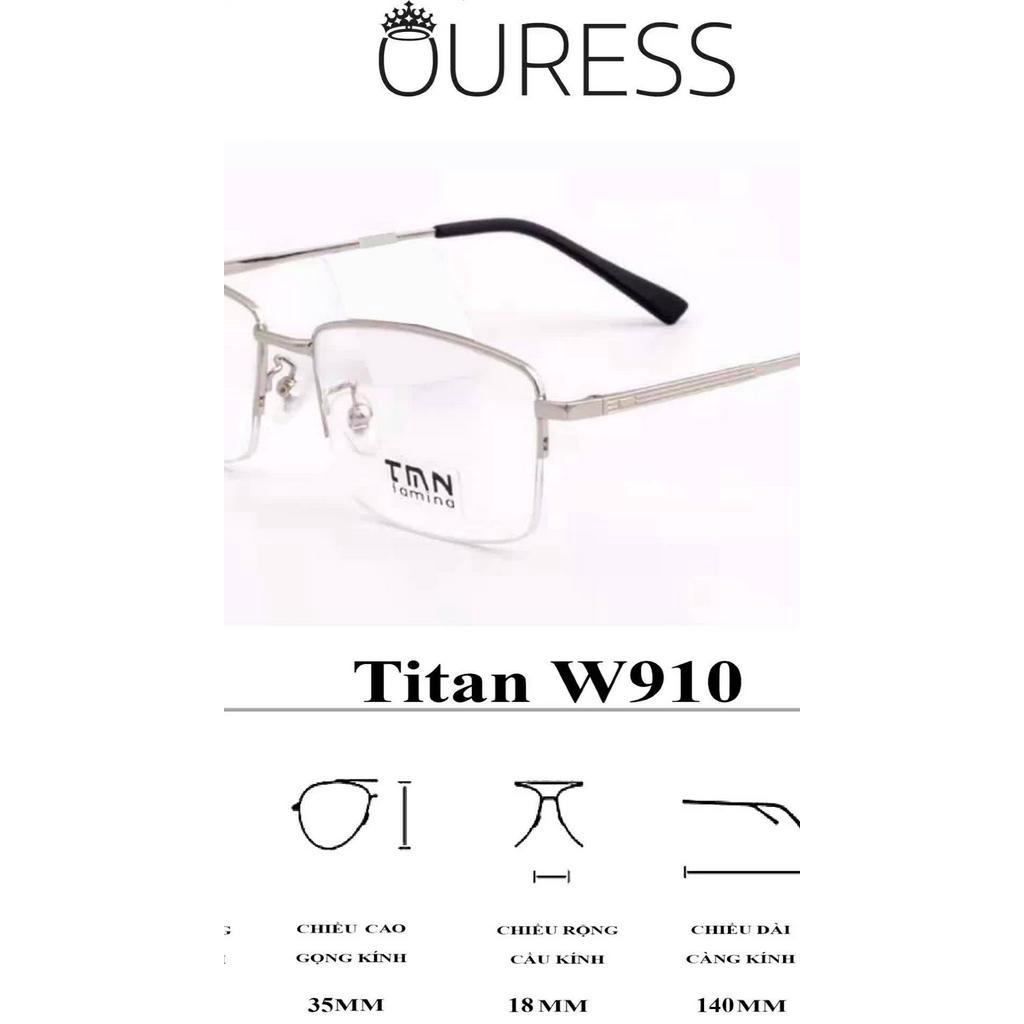Gọng kính nam Vuông TITAN W MEN Titanium từ thương hiệu Ouress W910 danh tiếng, kiểu dáng thời thượng và chất liệu cao cấp. - Ảnh 2