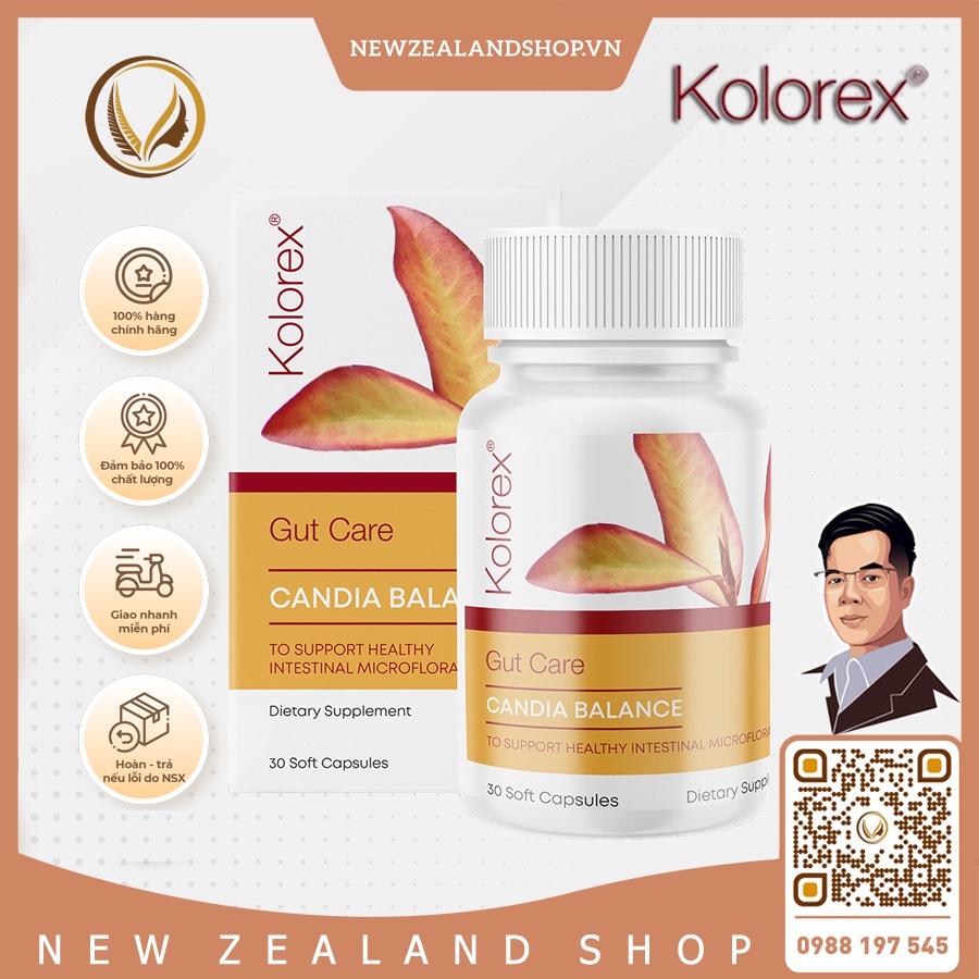 30 Viên Uống Kolorex Candida Balance Chống Nấm Candida và Nấm Phụ Khoa