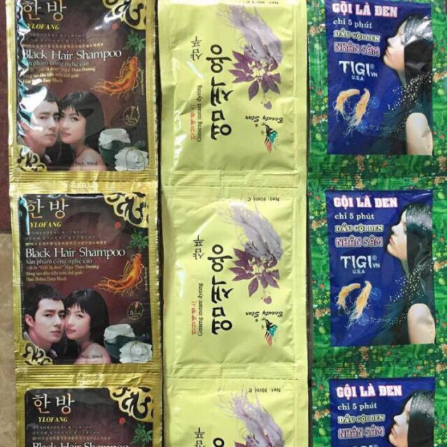 Dây 10 gói gội là đen hàn quốc
