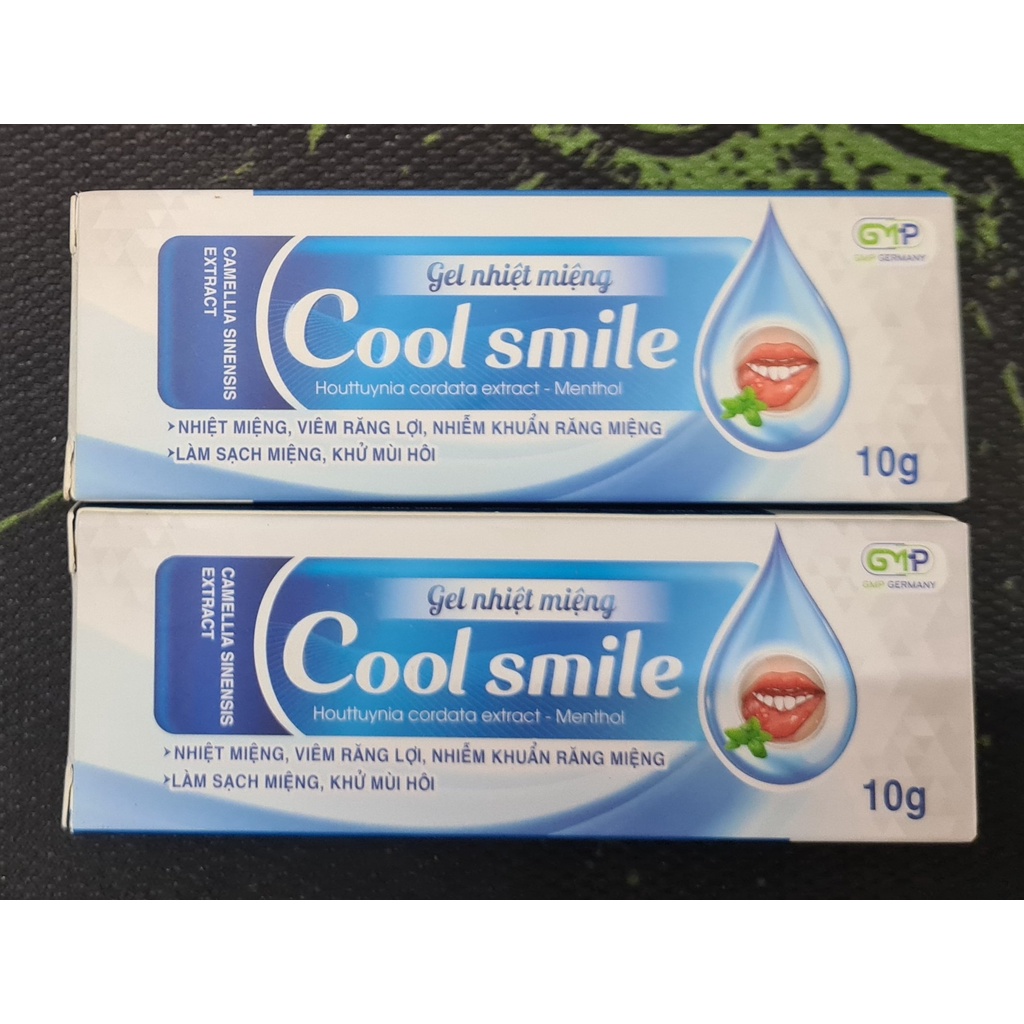 Gel nhiệt miệng Cool Smile 10g - Dùng cho người bị nhiệt miệng, viêm răng lợi, nhiễm khuẩn răng miệng, khử mùi hôi