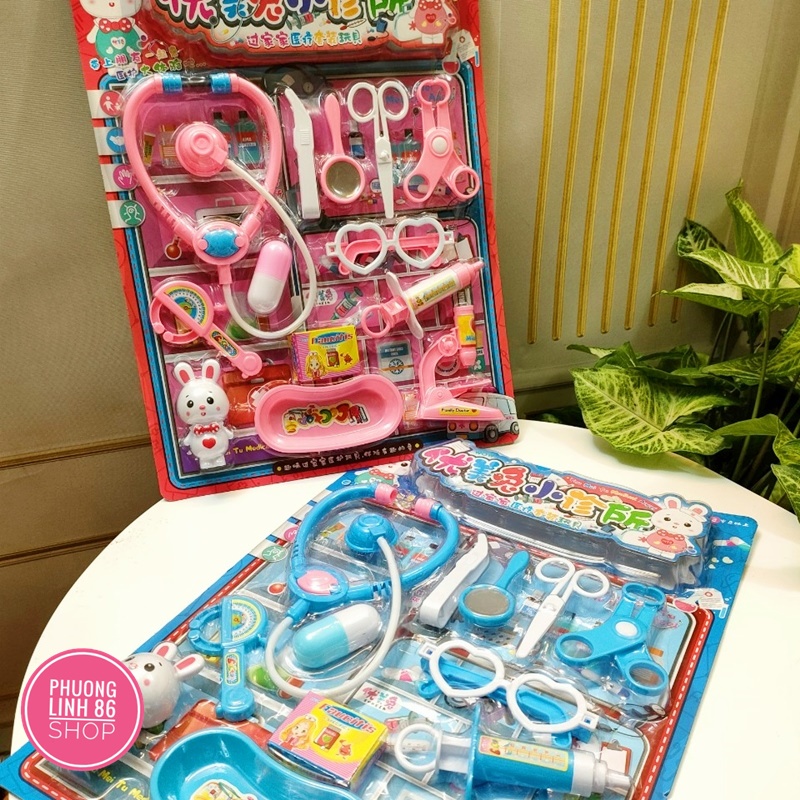 Đồ chơi bác sĩ trẻ em gồm hộp y tế y tá tiêm ống nghe dụng cụ cho bé 2 - 6 tuổi shop phuong linh 86 D33