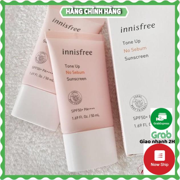 Kem Chống Nắng Nâng Tone Da Sáng Hồng Tự Nhiên Innisfree Tone Up - HANA