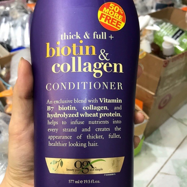 Dầu gội xả Biotin Collagen 577ml chống rụng tóc vàkích thích mọc tóc một cặp.
