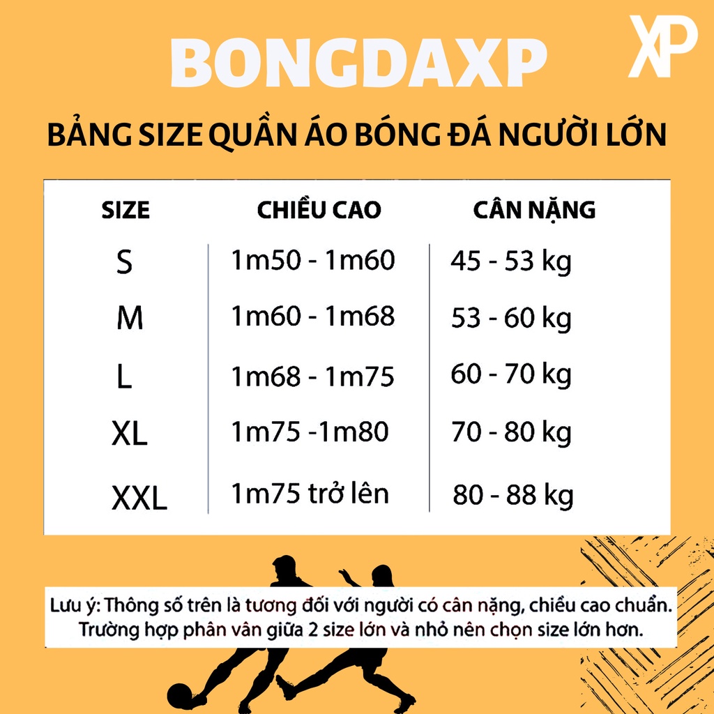 Quần áo bóng đá các CLB và ĐT mới nhất nhiều mẫu Vải thun lạnh cao cấp Bóng Đá XP