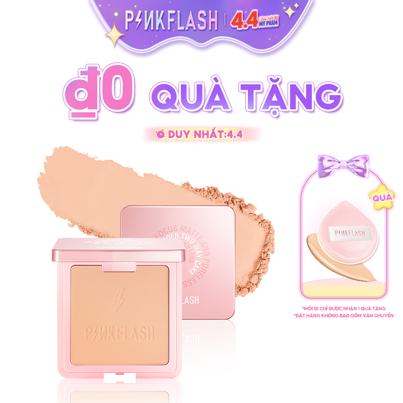 Phấn phủ PINKFLASH chống tia UV hai chiều độ che phủ cao không tỳ vết tiện lợi
