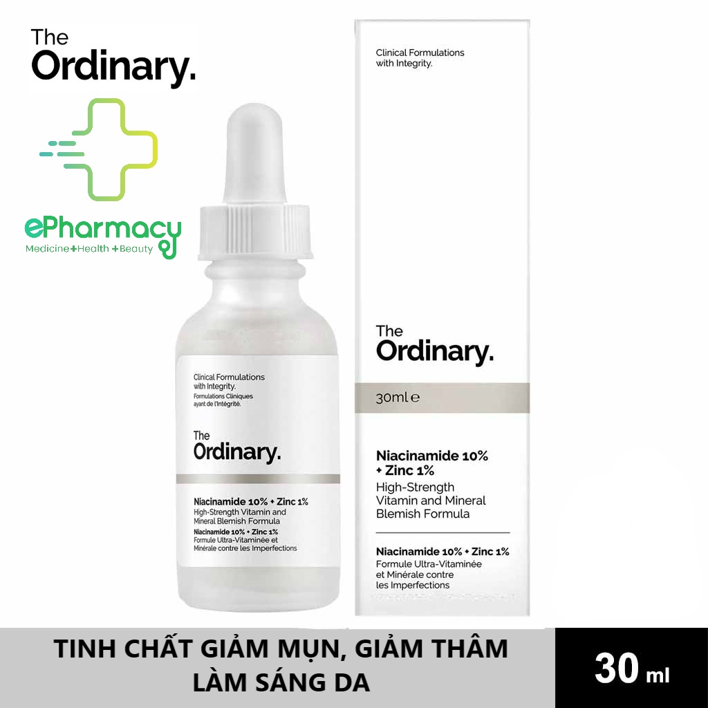 Tinh chất kiềm dầu The Ordinary Niacinamide 10% + Zinc 1% giảm mụn và dầu thừa 30ml.