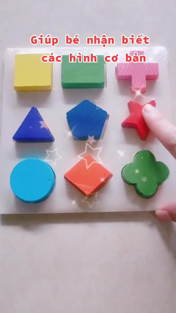 Đồ chơi gỗ ghép hình học gỗ - đồ chơi an toàn trí tuệ cho bé - Ảnh 2