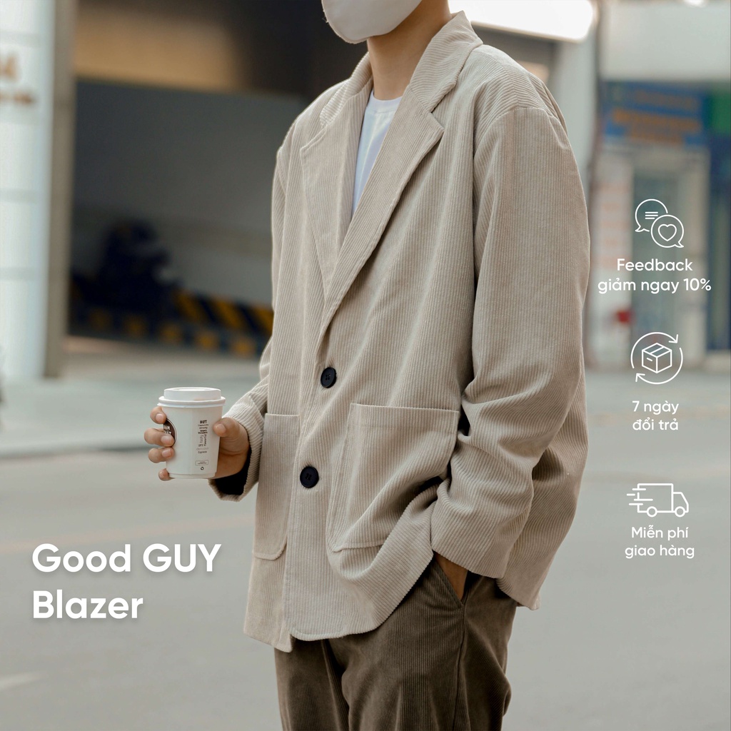 Áo Khoa?c Blazer Nhung Tăm Good GUY Blazer GUYs CLoset - Áo Blazer Vintage Chất liệu Nhung Tăm - Ảnh 2