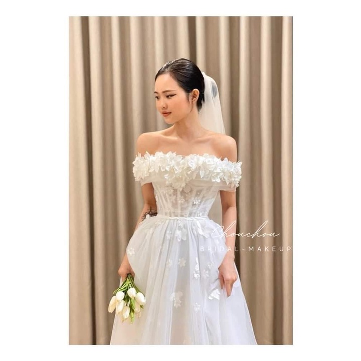 Váy cưới phi cao cấp tùng bồng tiểu thư, dịu dàng cao cấp may theo số đo