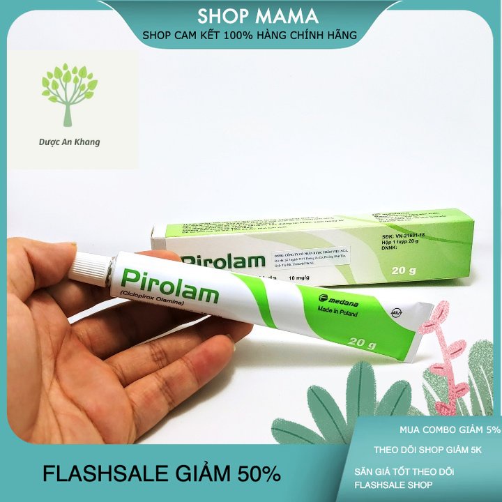 KEM BÔI PIROLAM Ciclopirox 20G XANH LÁ