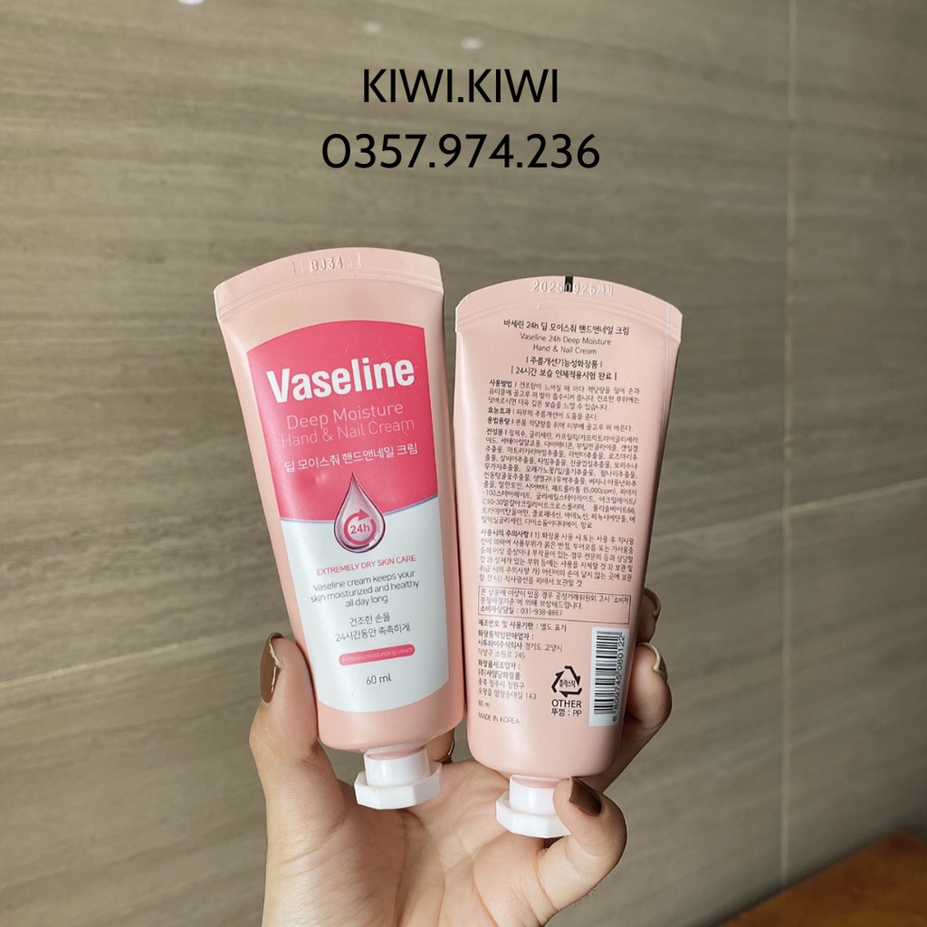 Kem dưỡng da tay và móng Vaseline Deep Moisture 60ml Bill Hàn