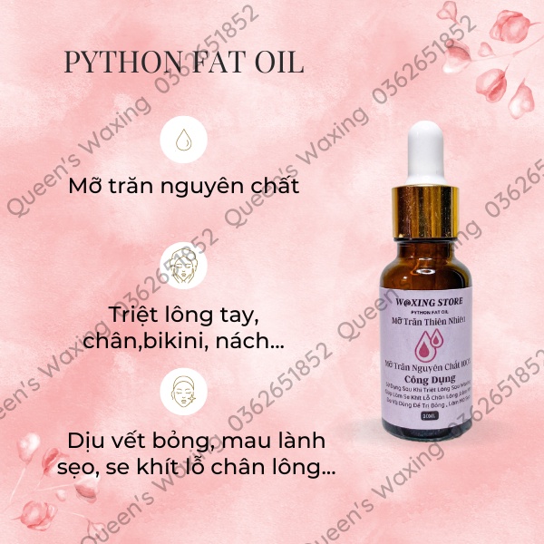 Mỡ trăn thiên nhiên - Mỡ trăn nguyên chất làm giảm quá trình mọc lông