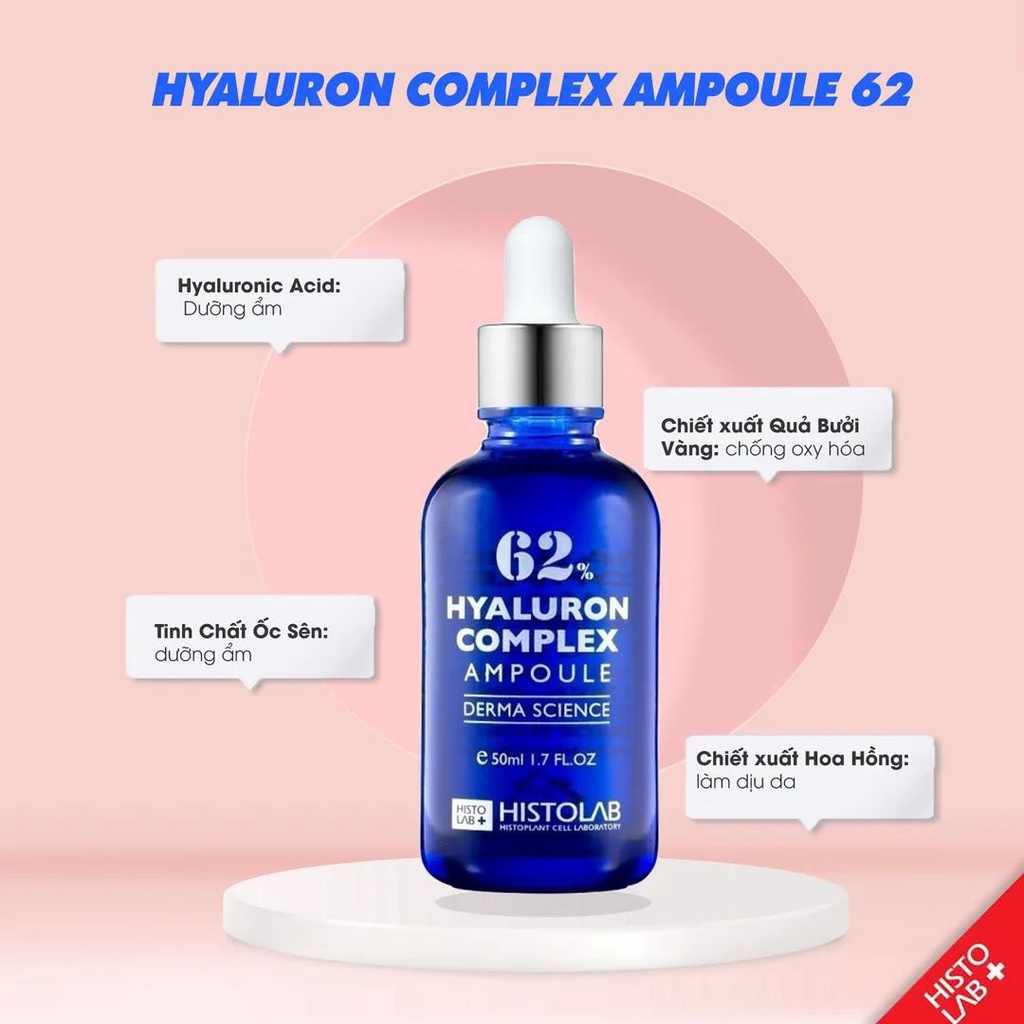 TINH CHẤT CẤP ẨM THIẾT YẾU - HYALURON COMPLEX AMPOULE 62%