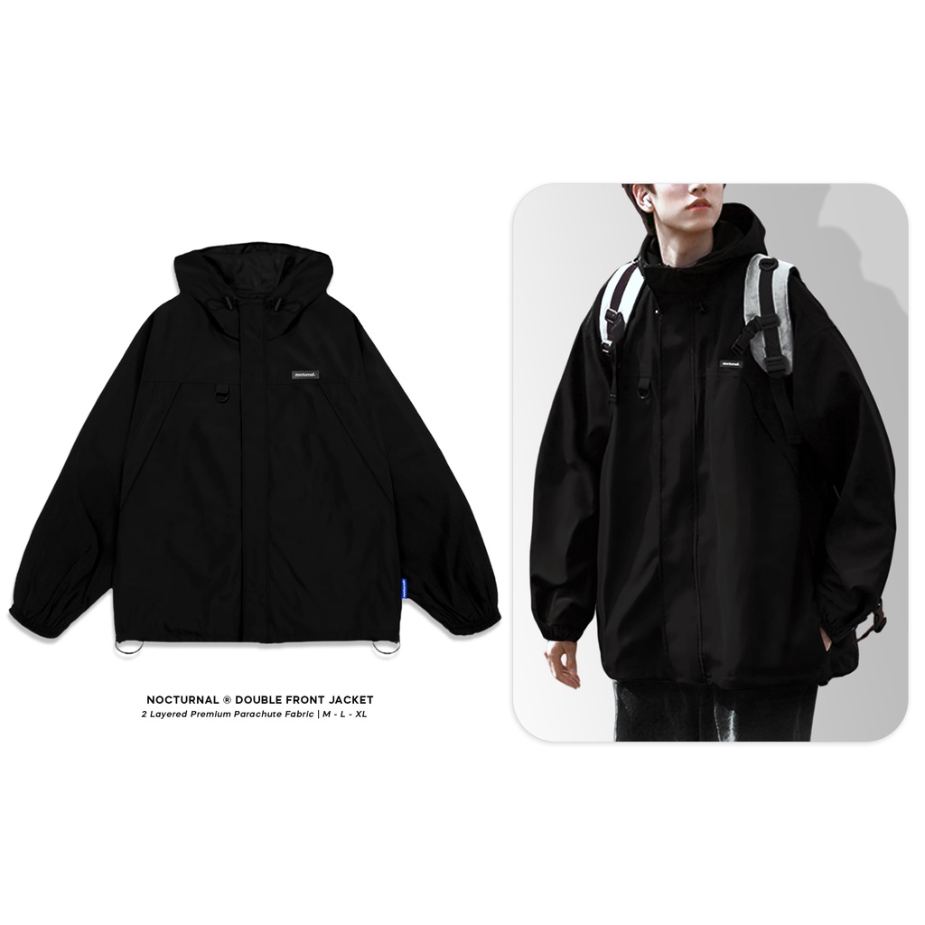 Áo Khoác Dù NOCTURNAL Double Front Form Rộng Oversize Local Brand Nam Nữ Unisex Siêu Dày
