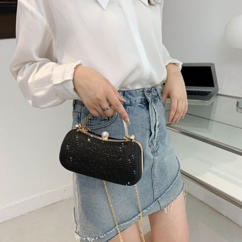 Túi Xách Nữ Cầm Tay Tiểu Thư Sang Trọng Đi Dự Tiệc Cưới Kim Sa Lấp Lánh Đẹp - Ảnh 4