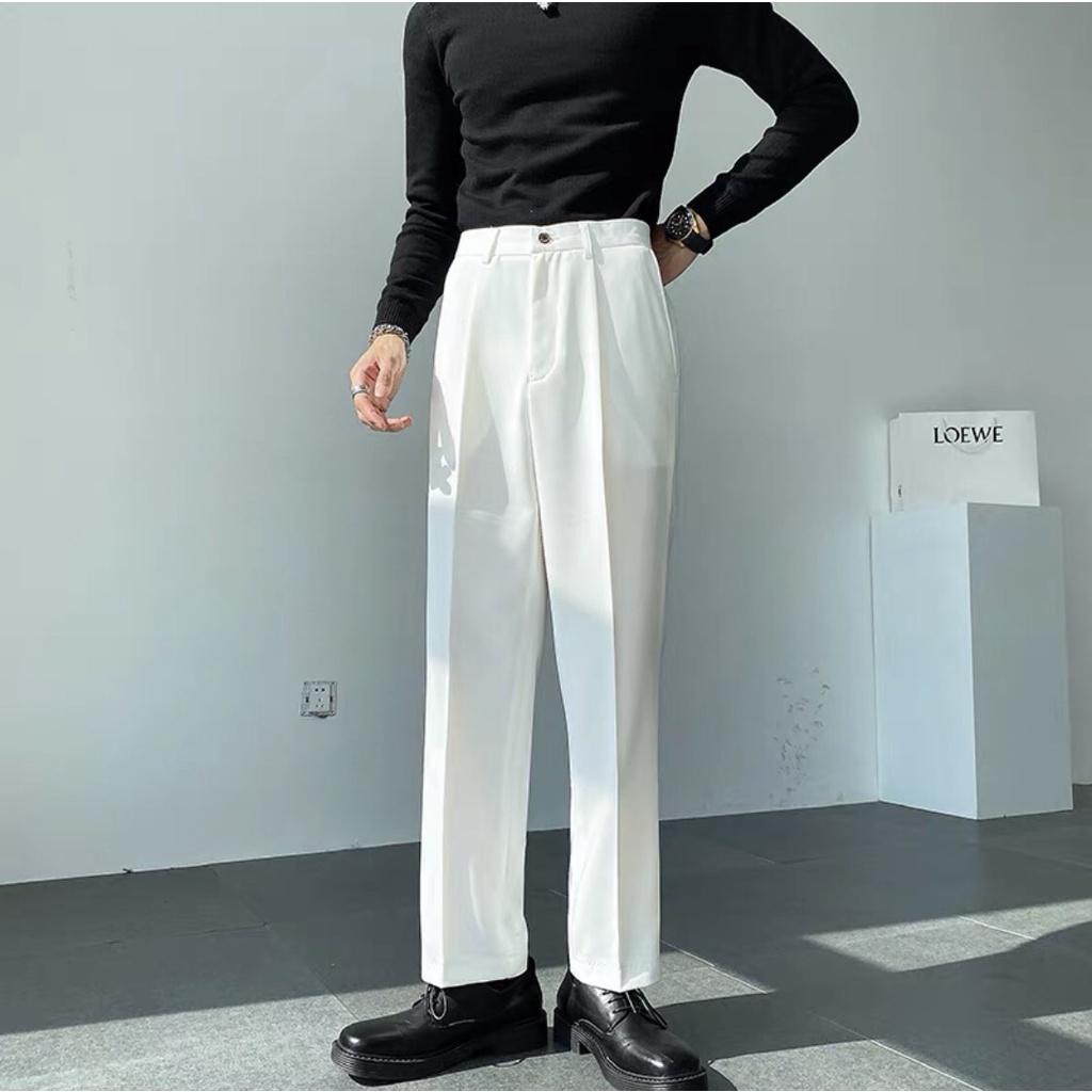 Quần Tây âu baggy dáng rộng từ BAT STORE - Sử dụng vải hàn vinteck co giãn, phân loại theo kiểu Tây Âu, dáng xuông trẻ trung cho năng động. - Ảnh 4