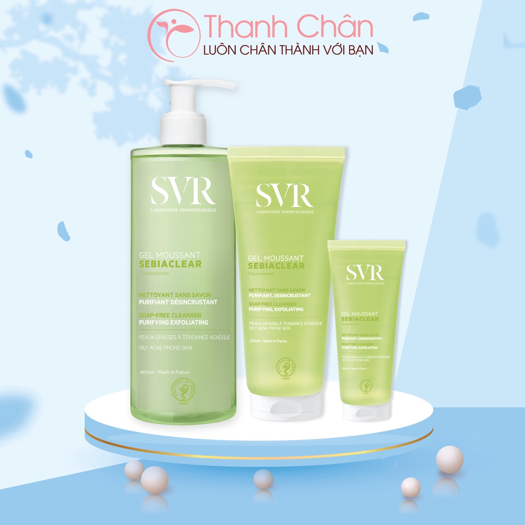 Sữa rửa mặt SVR SEBIACLEAR Gel Moussant 55ml/400ml