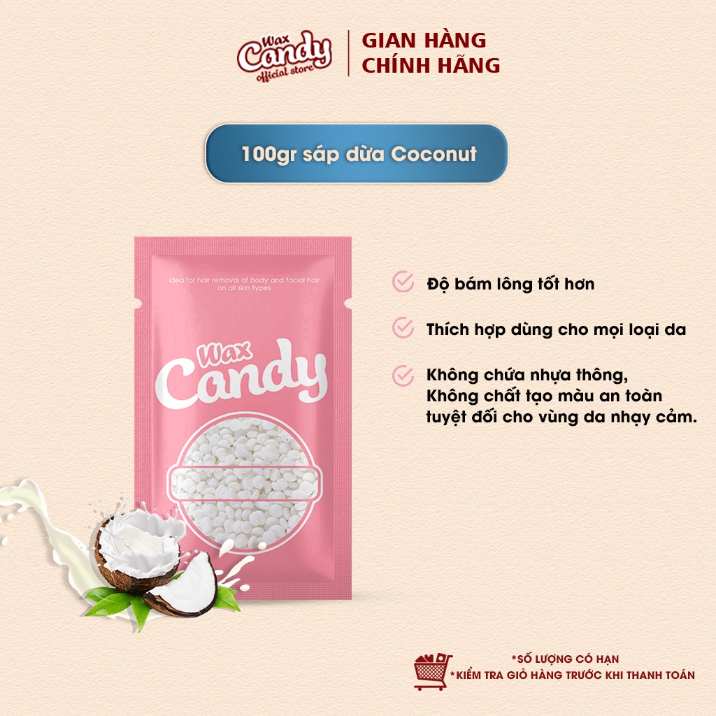 Sáp wax lông hard wax bean Cúc Oải hương Chocolate 12 màu túi 100g