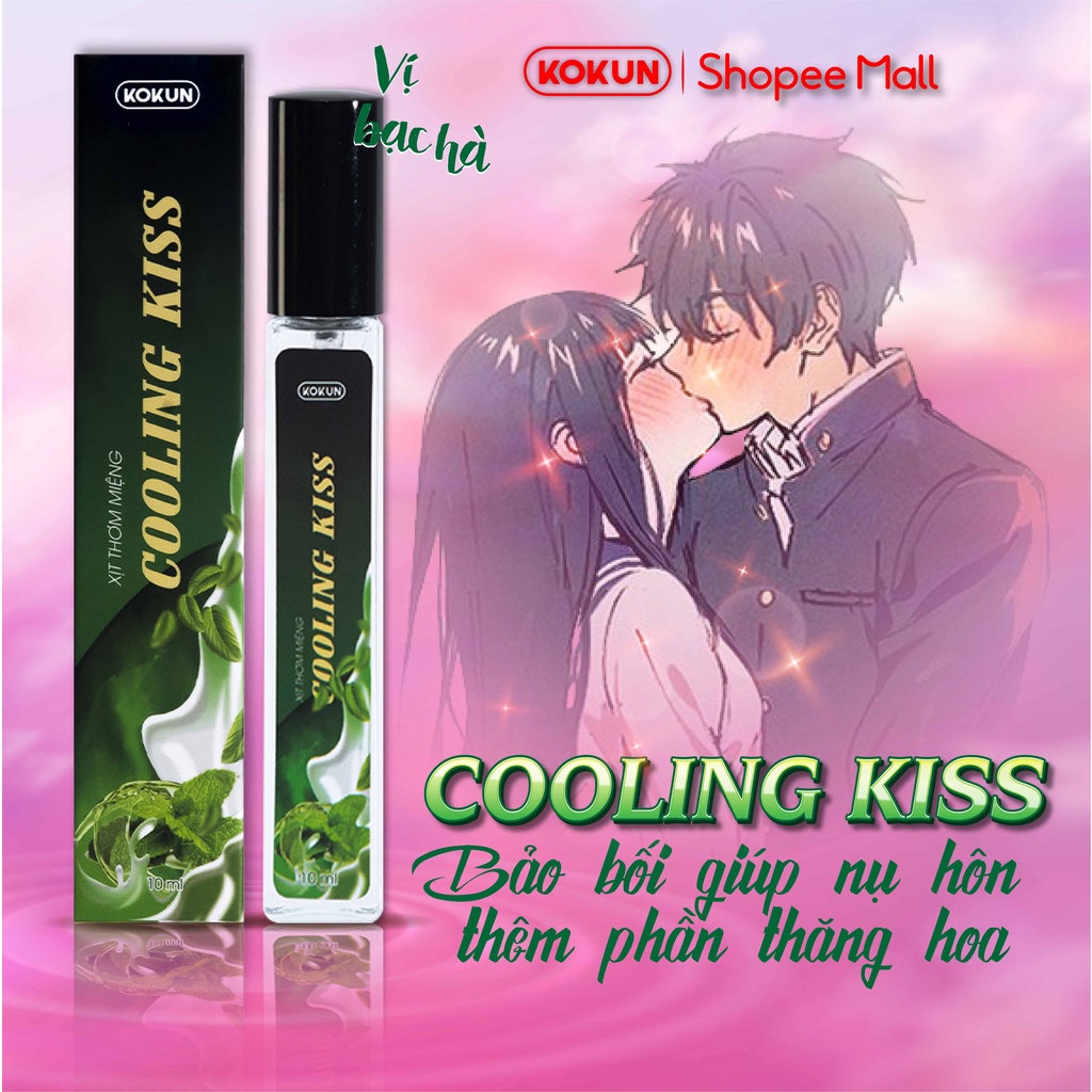 Xịt Thơm Miệng Vị Bạc Hà KOKUN Xịt Hôn Cooling Kiss Ngọt Thơm Mát Lạnh