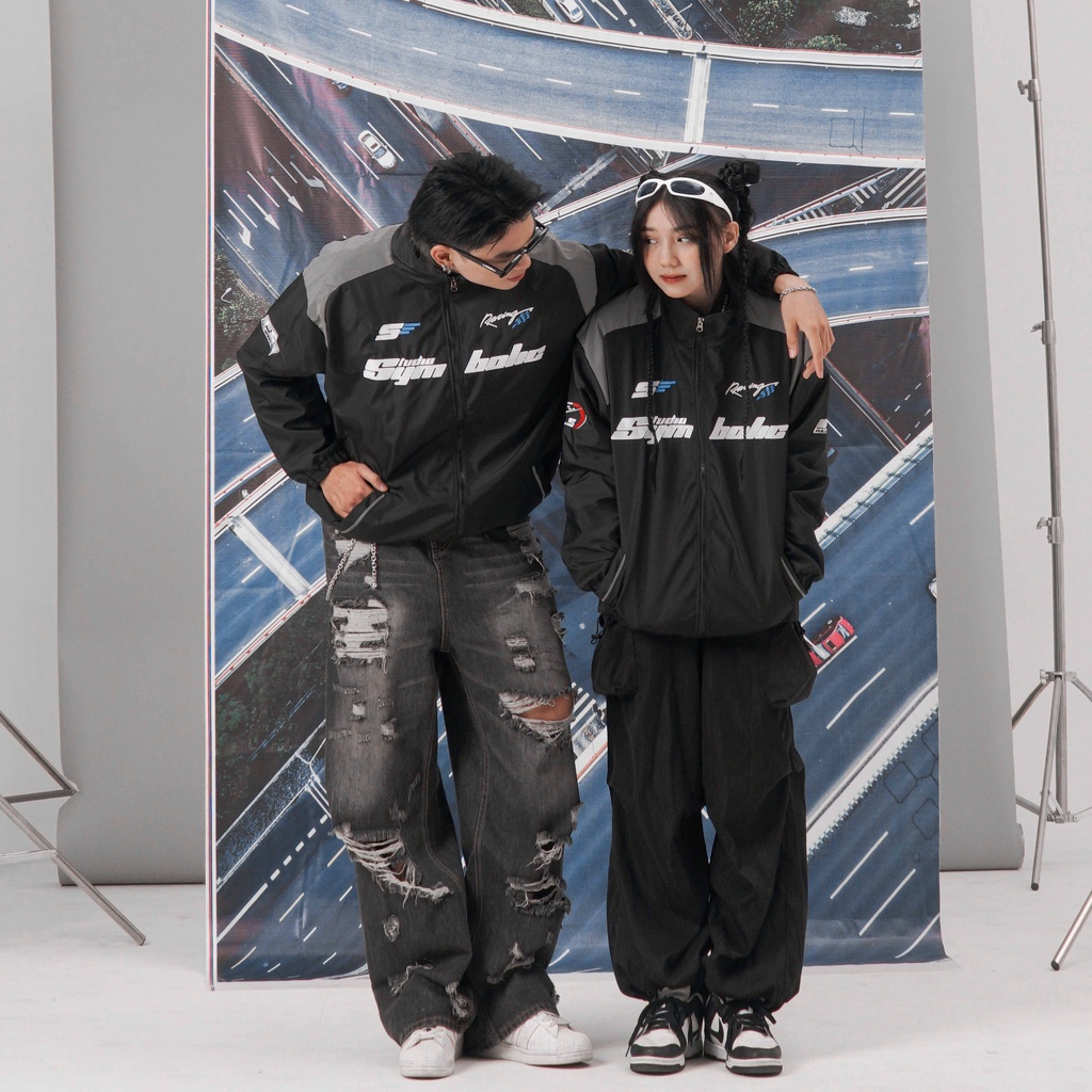 Áo Khoác Dù Racer Jacket Symbolic